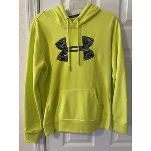 Under Armour Cold Gear Hoodie with Logo Pocket Yellow Men's Size Small
